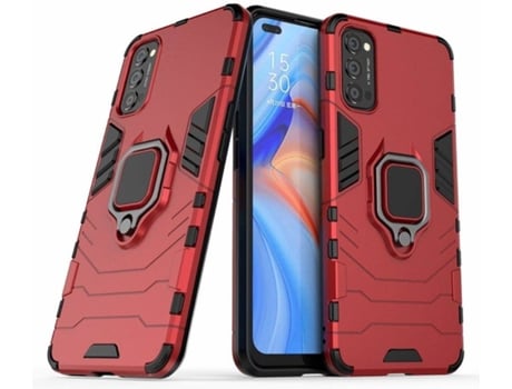 Capa Oppo Reno 4 5G HFS-HOUSE Kickstand Vermelho