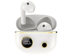 Auriculares Bluetooth True Wireless ENKERS com Microfone e Carregadorbranco