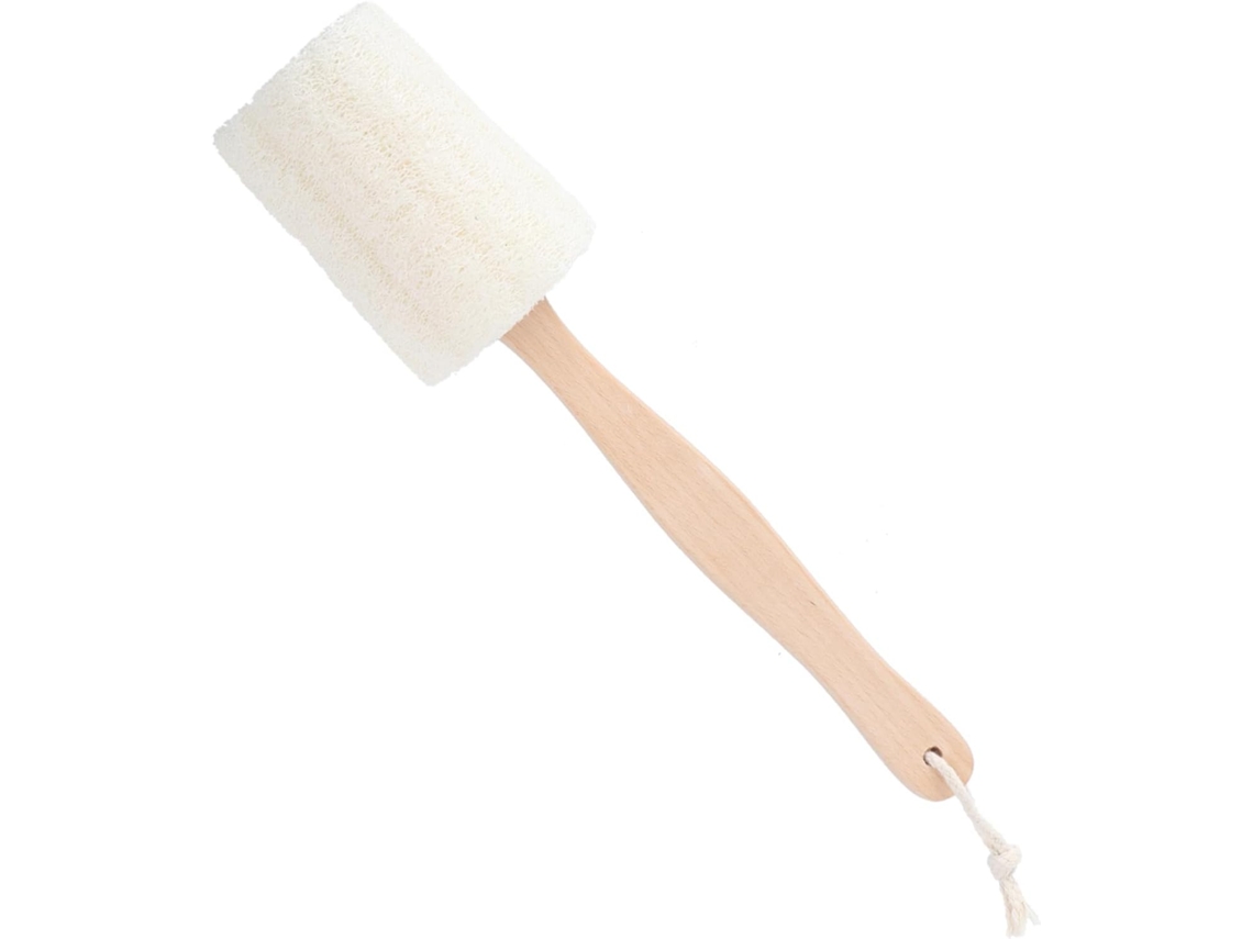Escova Esfoliante De Madeira Bucha Vegetal Longa E Natural Para Banho, Esponja De Banho Multifuncional