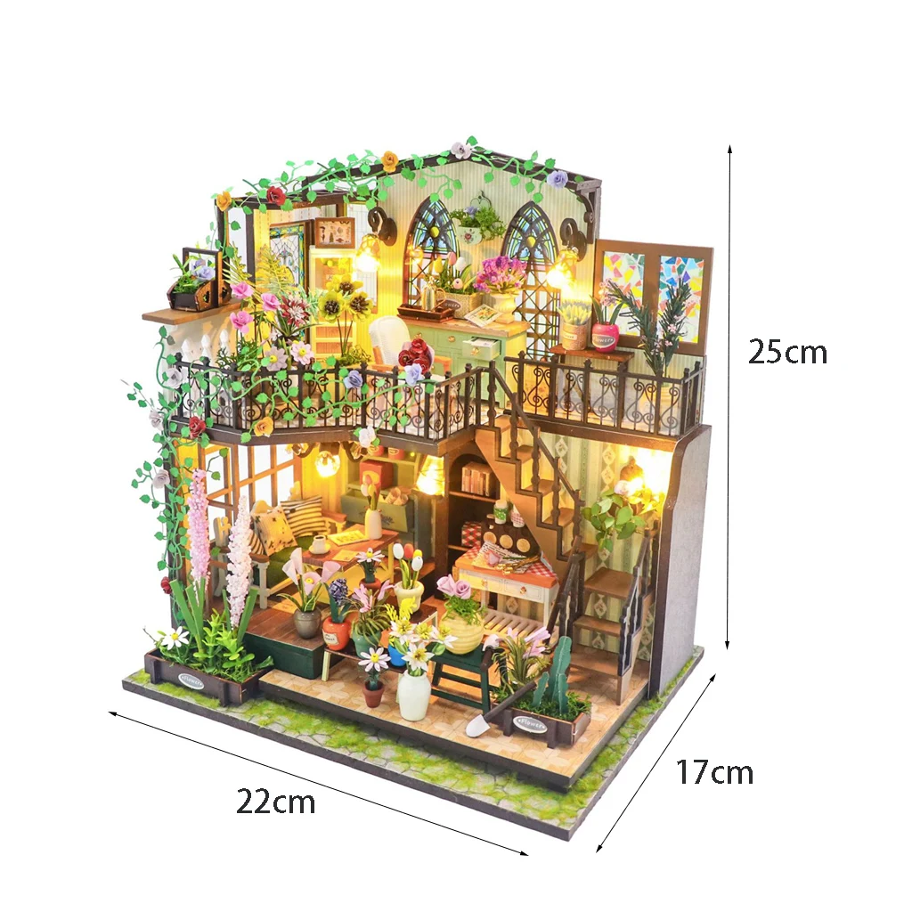 Kit para Montar Casa de Bonecas 3d de Madeira Miniatura "casinha Aconchegante" MDUG