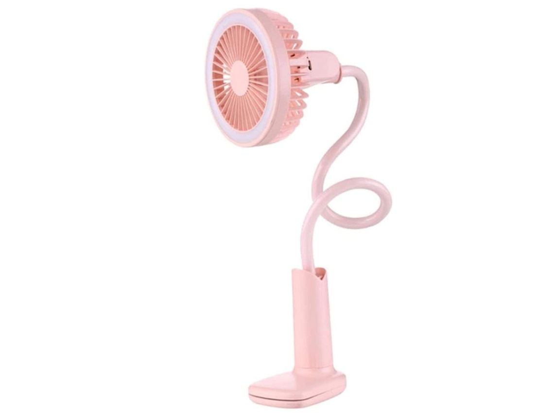 Ventilador Usb Portátil Desktop Cooling Ventilador Portátil Ventilador Usb Portátil Com Luz Led Cooler Mini Ventiladores Clip Prático, Rosa Yizhood