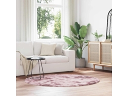 Vidaxl Tapete Shaggy De Pelo Alto Navarra 160x160 Cm Rosa Empoeirado
