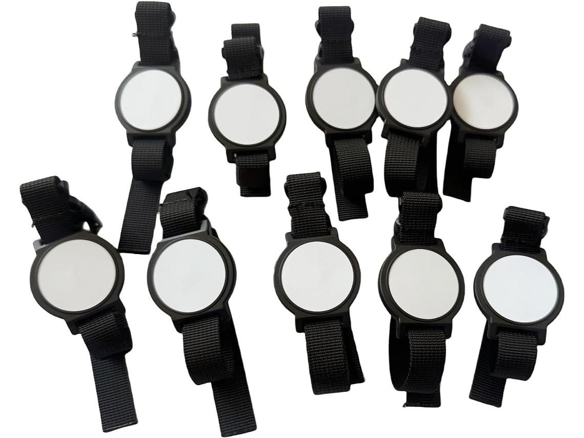 10 Pulseiras Rfid, Pulseiras Com Circuito Integrado De 13, 56mhz, Diversas Pulseiras De Controle Acesso, Pretas