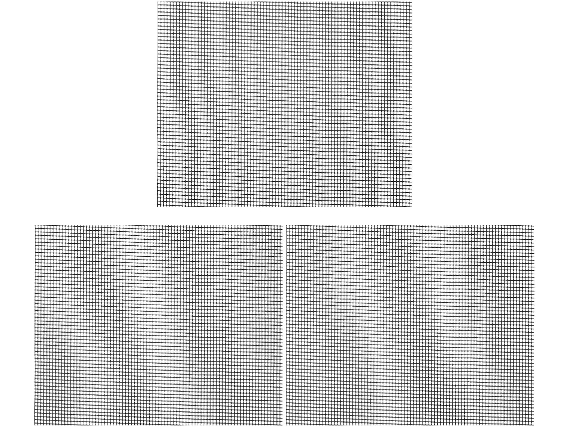 Kit de 3 Tapetes para Grelha Kichouse: Tapetes de Malha Antiaderentes para Grelhar Ao Ar Livre Reutilizáveis e Fáceis CHABERLU
