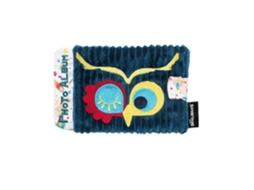 Álbum de Fotos para Bebês, Déglingos, Astros, a Coruja, Veludo Macio, 10 Bolsos, Unissex Azul BRILVIBERA