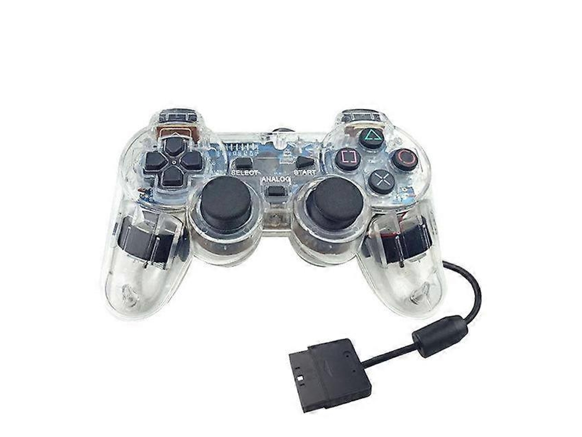 Controle Com Fio Para Ps2, Gamepad Com Dupla Vibração, Controle Transparente, Gamepad, Joystick Para Sony Playstation Ps2. Hengjian