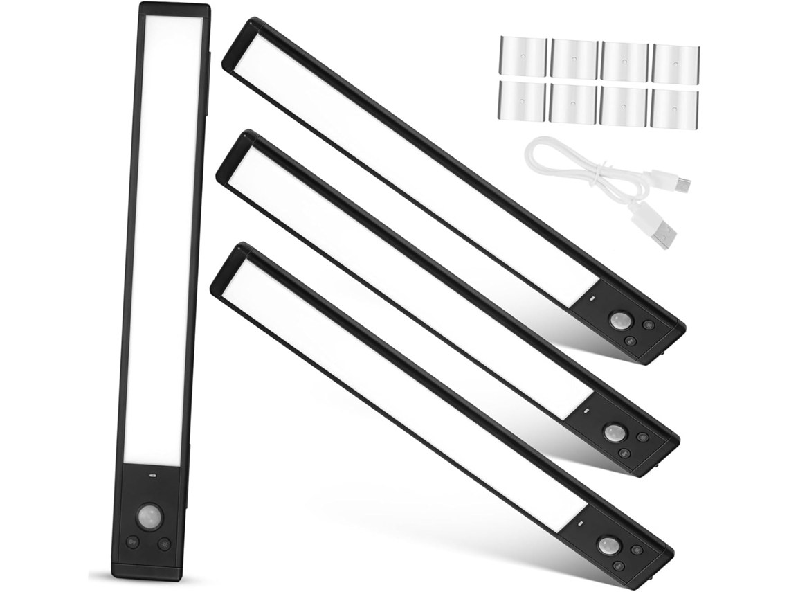 Conjunto De 4 Luzes Led Com Sensor De Movimento Para Iluminação De Móveis Internos, Luzes Automáticas.
