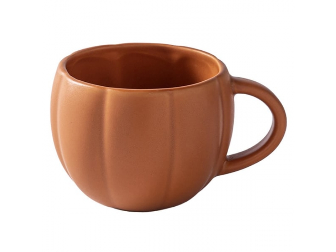 Caneca De Café Cerâmica Em Formato Abóbora Laranja, Perfeita Para O Halloween. Aquaforge
