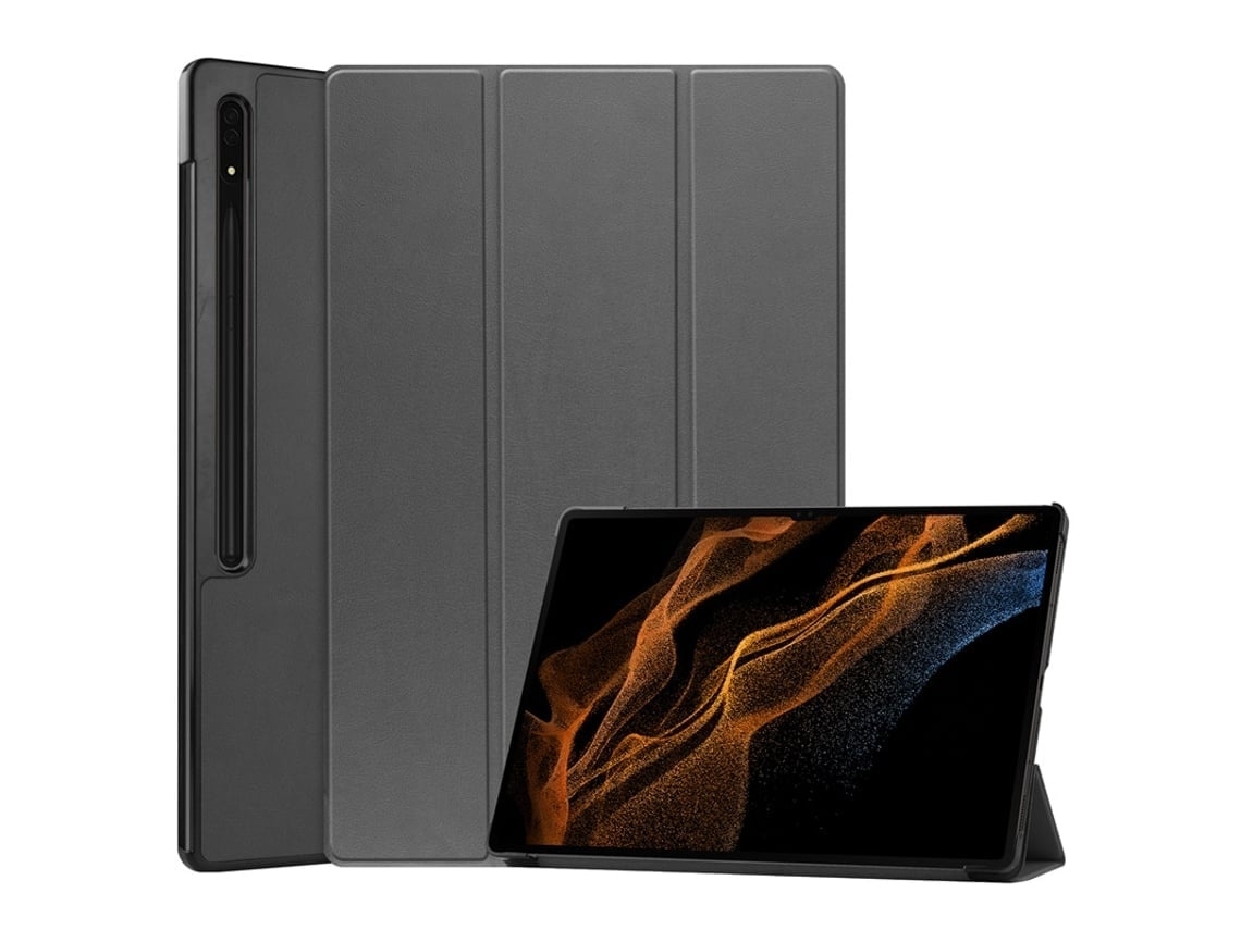 Capa Para Tablet Lurelia, Compatível Com Samsung Galaxy Tab S9ultra X910/x916b/x918u De, Cinza, Pc, Dobrável Com Suporte, Proteção Antiquedas