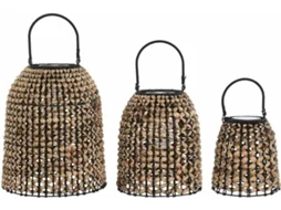 Conjunto de Lanterna ITEM Junco Bateria LED (3 Set Solar)