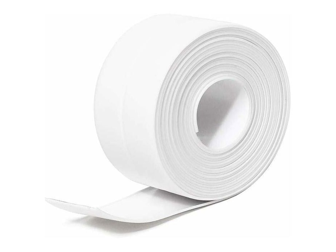 (branco, 3,8 Cm X 3,2 M) Fita De Vedação De Silicone Para Banheiro, De Autoadesiva À Prova D'água Em Pe Para