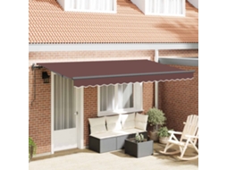 Vidaxl Toldo Retrátil Castanho 400 X 200 Cm Tecido