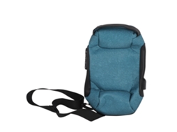 Mochila Transversal Respirável Grande Capacidade com Fecho Zipper Trancável Oxford Verde S/MARCA