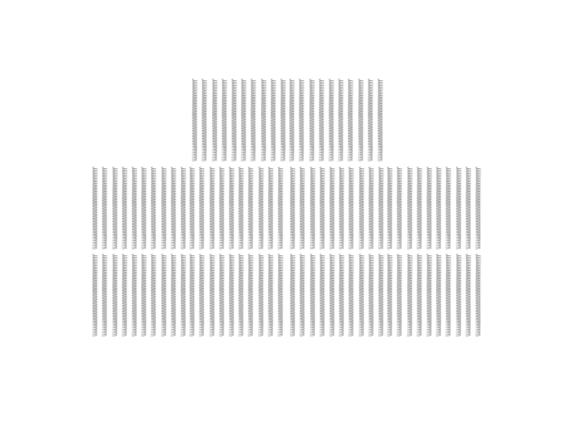 100 Bobinas Encadernação Espiral 19mm 48 Dentes 4:1 Capacidade 170 Folhas A4 Preto S/MARCA