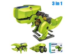 Ats kit de Construção de Robô Dinossauro Solar 3 em 1 Brinquedo Educativo Diy para Meninos e Meninas