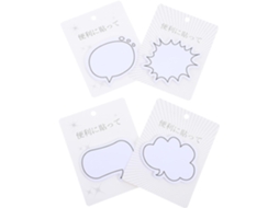 Mémo Pratique 4 Cadernetas De 30 Páginas Papel Branco Adesivo Em Forma De Bulas Para Prêmio De Notas E Maison
