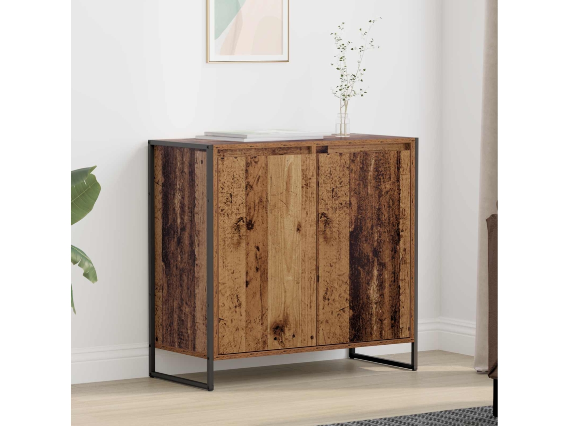 Vidaxl Armário Lateral Madeira Antiga 79 X 36 X 75 Cm