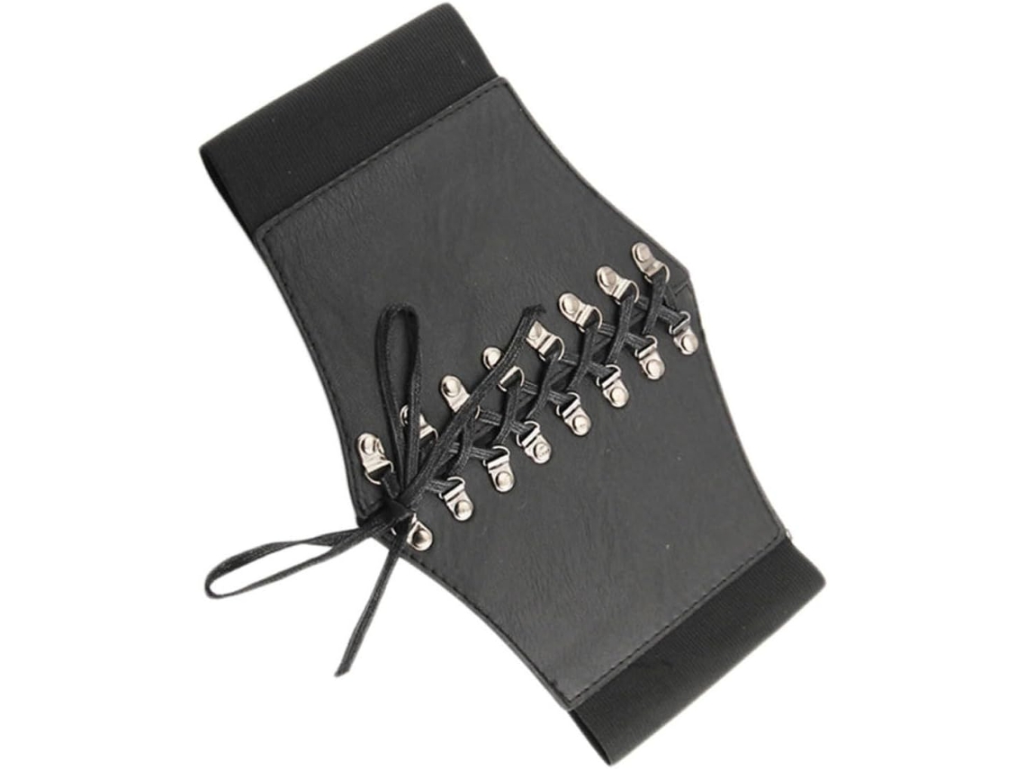 Cinto Feminino Largo Com Amarração Em Renda, Preto