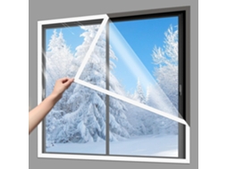 Kit de Isolamento Inverno para Janelas, Película Isolante Transparente Espessa Bloqueia o Ar Frio no