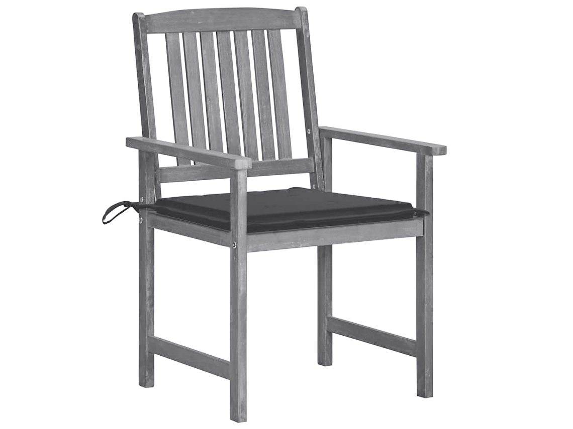 Maison Exclusive - Cadeiras De Jardim C/ Almofadões 8 Pcs Acácia Maciça Cinzento