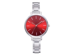 Relógio Feminino de Pulso Elegante com Pulseira de Bangle Simples Quartz Lvpai (vermelho)