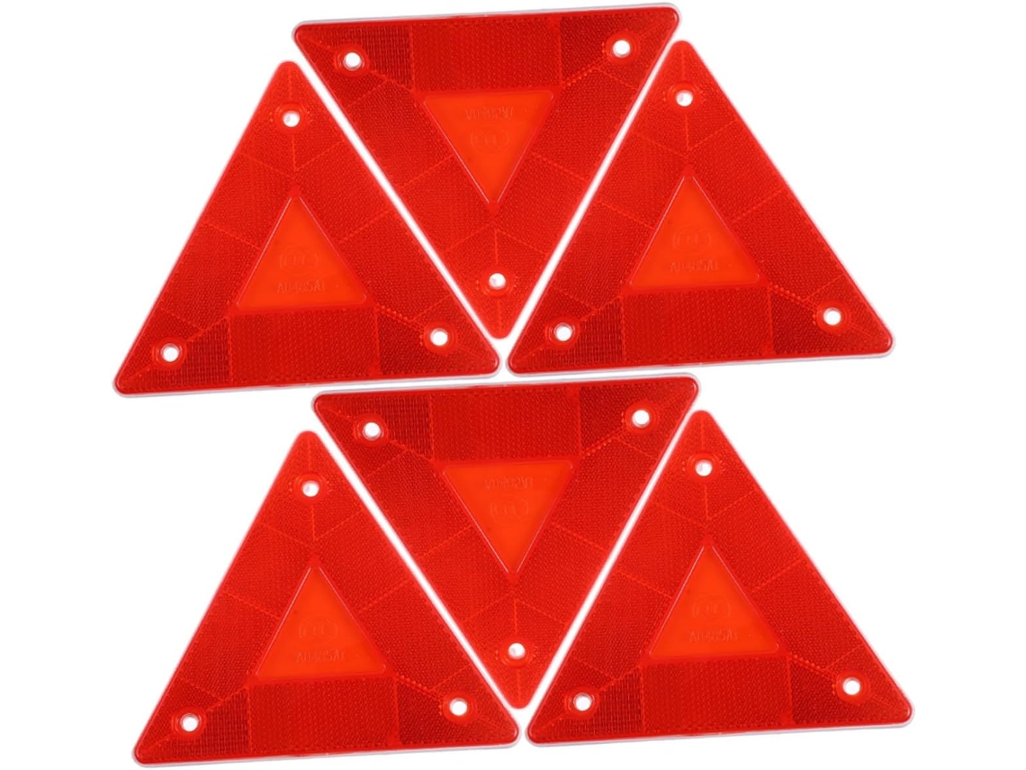 Conjunto De 6 Triângulos Refletores De Segurança Para Carros - Duráveis E Resistentes