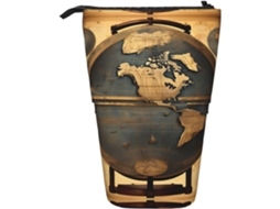 Case Trousse Crayons Télescopique Aient World Globe Print Durable Boite Crayon Fournitures Peil