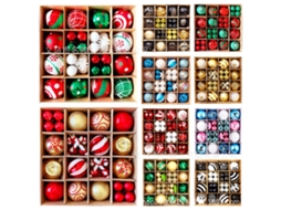Bolas de Natal LAXISCREED 6cm Plásticas Decorativas
