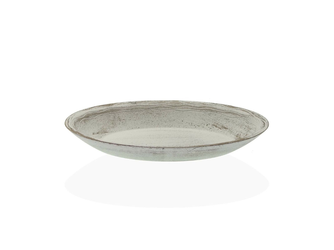Centro de Mesa VERSA Branco 17,5 x 9 x 35 cm