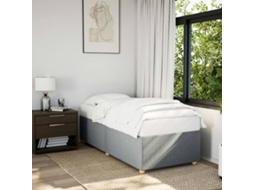 Vidaxl Estrutura De Cama Sem Colchão 90x200 Cm Tecido Cinzento-claro