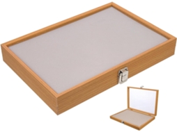 Suporte De Flanela Para Pins Com Moldura De Vidro, Caixa Para Guardar Medalhas, Bandeja