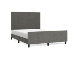 Bed Frame With Headboard, Bed Frames With Headboards Vidaxl Cinzeto Veludo (140 X 190 Cm)