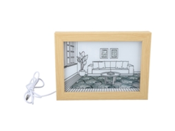 2026 pintura Decorativa Led Estilo Anime Japonês com 3 Modos de Iluminação Usb 23x17x3cm