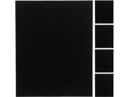 Placas Collbath De Alumínio Preto Para Escrita, 100x 125x 0, 5mm, Pacote Com 5 Unidades, Para Sinalização Profissional E