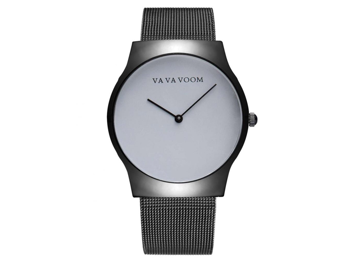 Relógio masculino Vava Voom Fashion Quartz com pulseira preta.