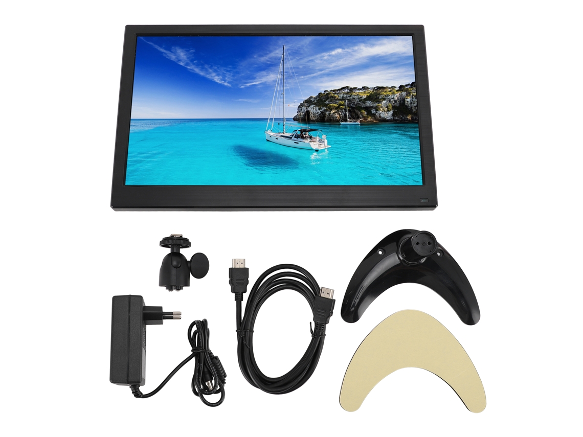 Monitor Externo LAXISCREED 14" hd com interface múltipla e alto-falante integrado