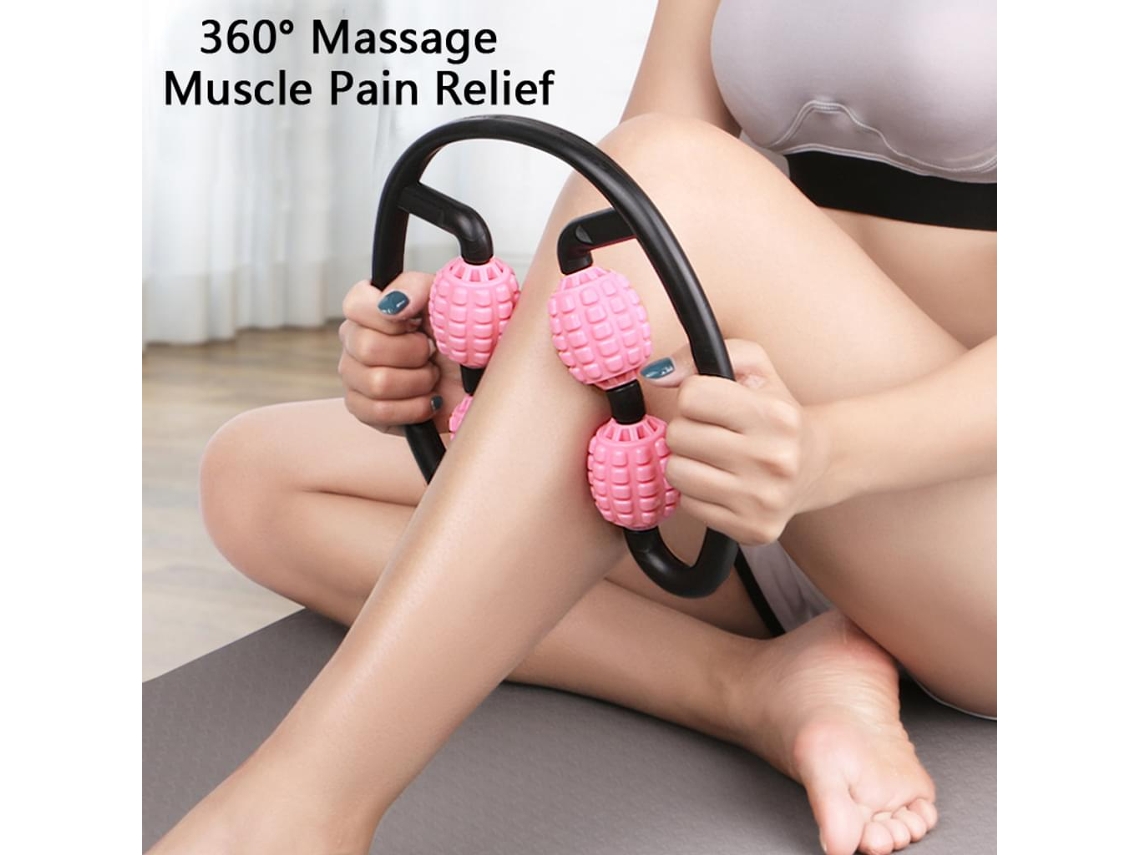 Massageador de Pernas em Forma de Anel Rosa Rolo de Espuma para Pernas ZMDECQNA