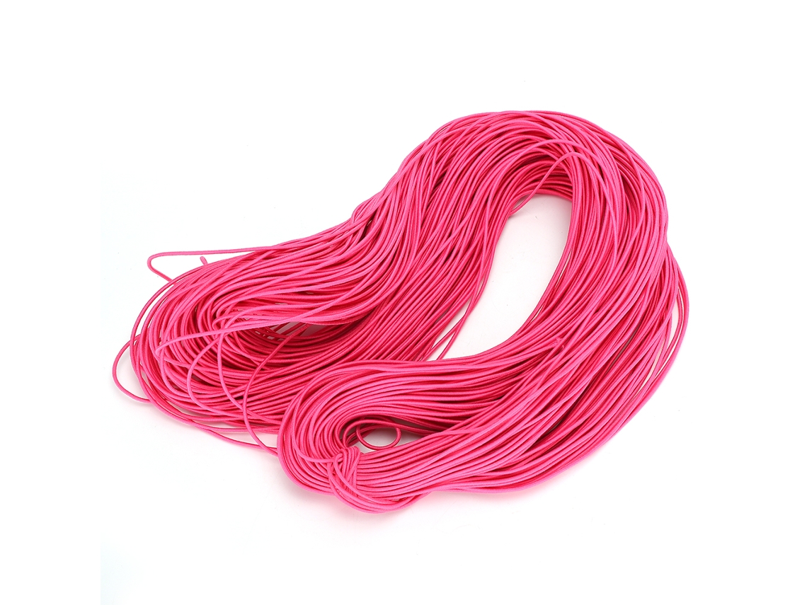 Corda Elástica De 1.5mm 100m Cor Rosa Claro E Rosa Escuro Para Bijuterias Diy