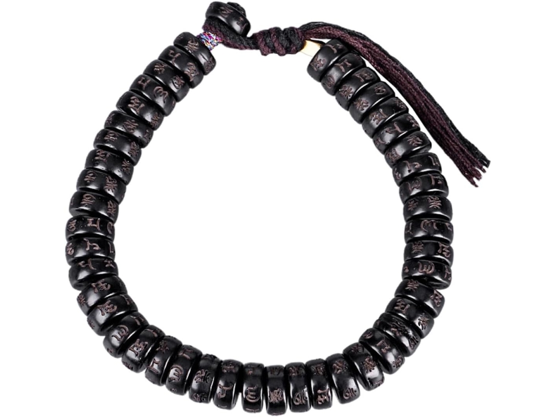 Pulseira Artesanal De Casca De Noz, Com Cordão De Algodão Confortável E Resistente.