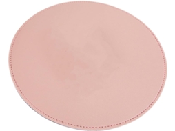 Mousepad Redondo Rosa Em Pvc E Feltro Antiderrapante