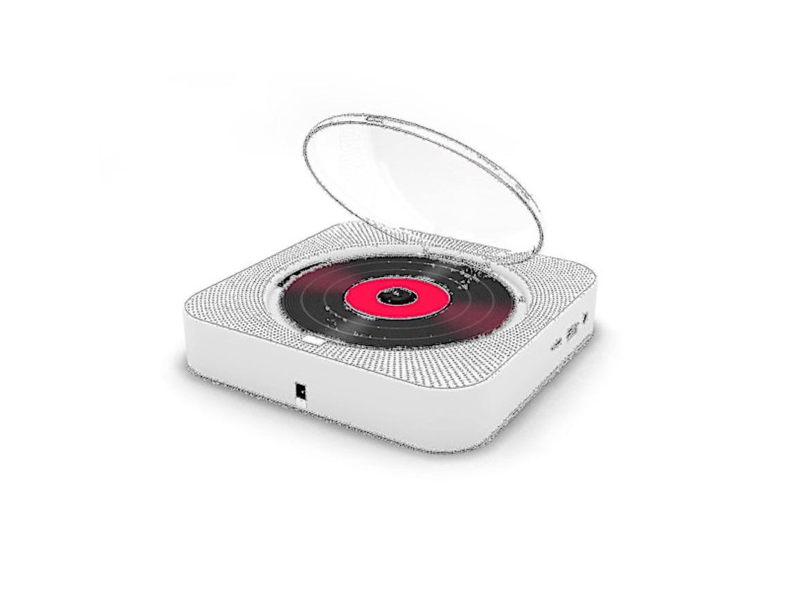 Rádio retrô AQUAFORGE de madeira com CD, estilo clássico e graves potentes