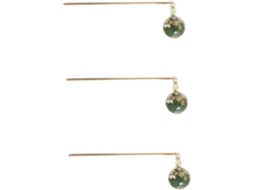 Conjunto De 3 Peças De Acessórios De Cabelo Tradicionais Chineses Em Ouro, Estilo Vintage Elegante, Para Coques E Penteados.