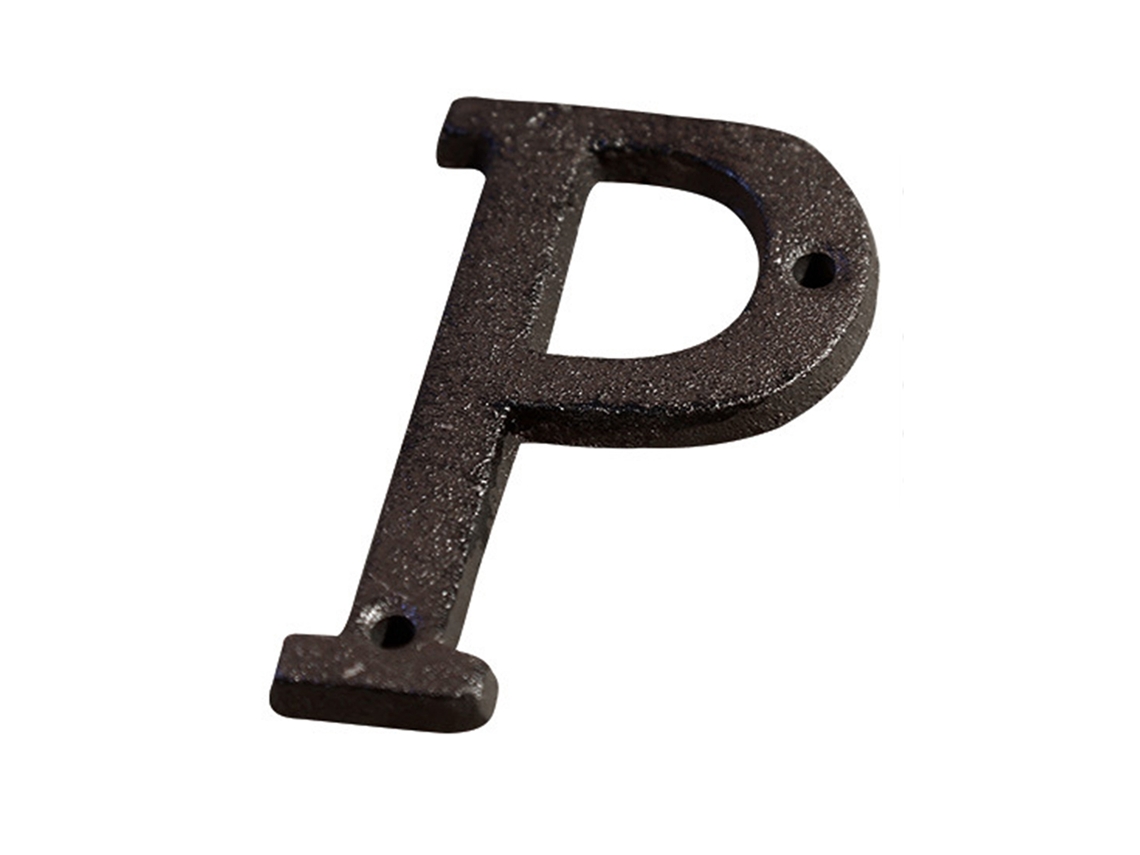 Placa De Número De Casa Em Ferro Fundido Laxiscreed Com Letras E Números Personalizáveis