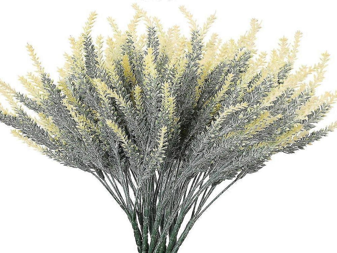 Lavanda Artificial - 12 Flores - Branco, Rosa, Plástico - Para Interiores E Casamentos | Lurelia