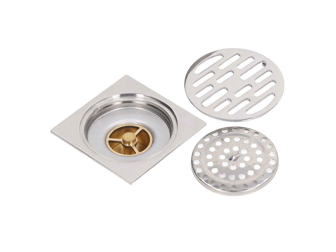 Ralo de Piso em cobre 4 polegadas com anti odor para banheiro, cozinha e varanda AQUAFORGE