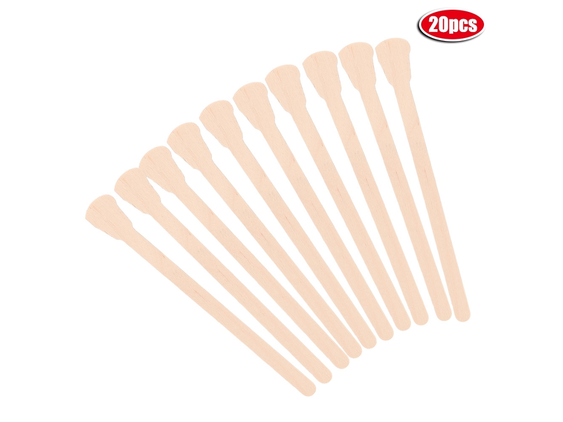 20 Palitos De Cera De Madera Desechables Aplicador