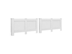 Coberturas De Radiador 2 Pcs 152x19x81,5 Cm Mdf Branco DKD HOME DECOR