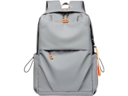 Mochila Laptop 14 Polegadas Impermeável Com Usb E Porta-fones Cinza