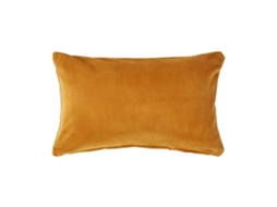Homescapes Mustard Velvet Cushion Cover 30x50 Cm