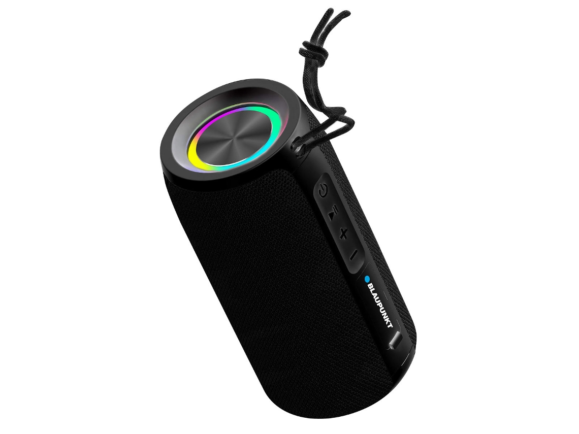 Coluna Portátil Bluetooth BLAUPUNKT com Led Preta